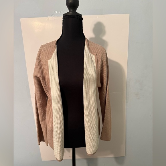 Eileen Fisher Sweaters - Eileen Fisher Tan and Cream Cardigan 80% silk